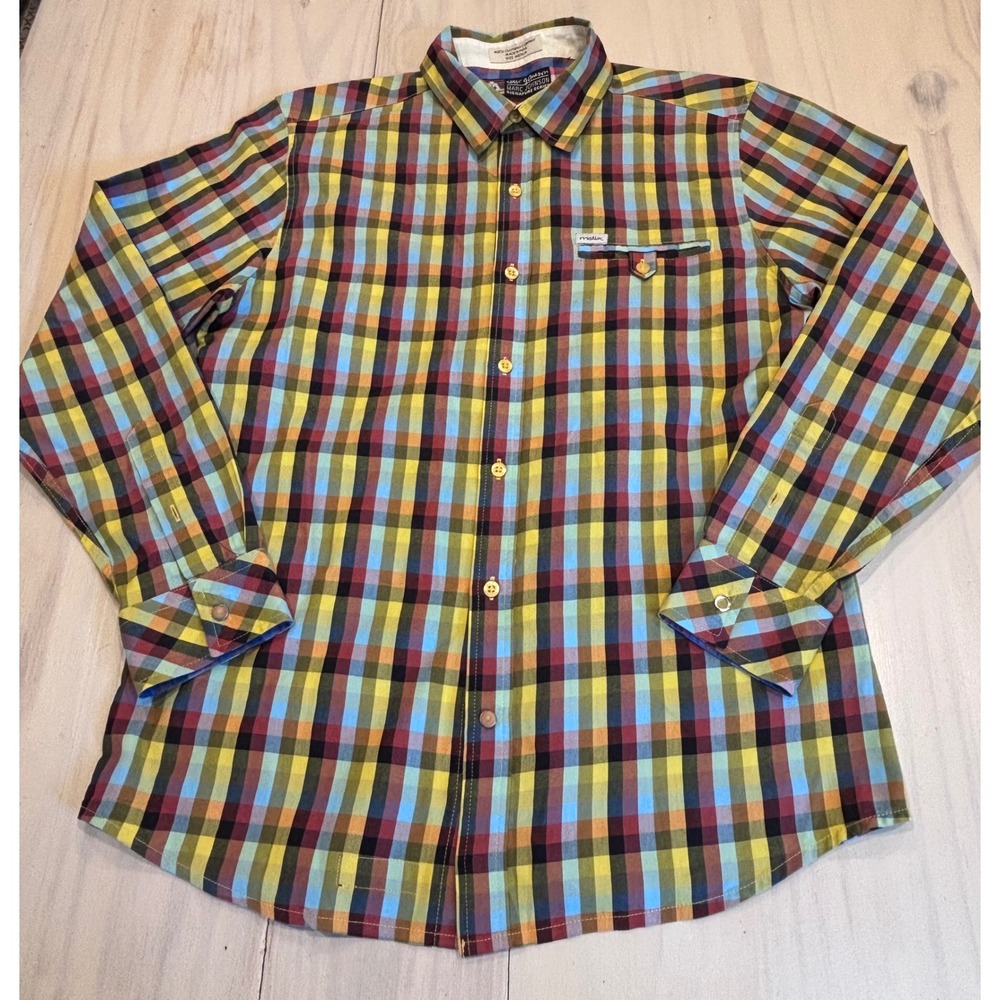 Matix Marc Johnson Signature Series Bella Plaid Button Down‎ Shirt Mens Medium